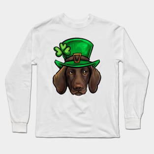 St Patricks Day German Shorthaired Pointer Long Sleeve T-Shirt